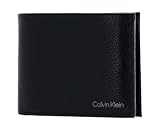 Calvin Klein Men Wallet Warmth Trifold 10 CC Coin Large, Black (Ck Black), One Size