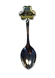 Killarney Shamrock Enamelled Teaspoon - for Fans of Ireland, The National Park, Muckross House, Dinis Cottage and Island, Muckross Abbey, Ross Castle, Gap of Dunloe/Souvenir Decoration for Home
