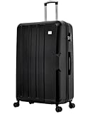FLYMAX XL 32" Extra Large 4 Wheel Suitcases Spinner Lightweight Luggage ABS Travel Cases 125 Litre Black