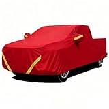 Waterproof Car Cover Compatible With Skoda Felicia FUN 1998-2001, Outdoor Wind Rain Proof Full Pickup Covers Breathable All-Season Protection(Red)