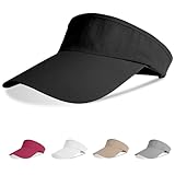 Aomig Sun Visor Cap, Sports Sun Visor Hats Mesh Quick Dry Golf Cap, Plain Empty Top Baseball Cap Adjustable Sports Casual Cap, Breathable Ponytail Baseball Hat, Unisex Tennis Summer Visor Hats