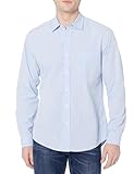 Amazon Essentials Men's Regular-Fit Long-Sleeve Casual Poplin Shirt, Light Blue, XL
