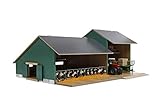 Kids Globe 610200 Wooden Cow Hutch With Warehouse, Hinged Roof, Farm Toy - Scale 1:32