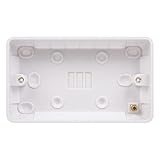 Schneider Electric Lisse White Moulded - Double Surface Pattress Box, 25 mm Deep, GGBL9225S, White