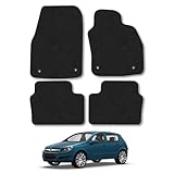 Vauxhall Astra H (2004-2009) Car Mats Accessories Tailored Fit Carpet Floor Mats Non Slip Black Trim Full Coverage Compatible Accessory Front Rear Set Anti Slip Granulated Backing Hand-Finished Clips