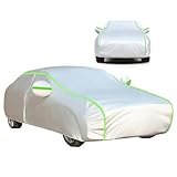 Car Cover for Volvo 66 (390 x 154 x 138cm),All-Weather Car Cover-Waterproof + Dustproof + UV Protection,Bird Dropping Resistant with Reflective Strips