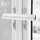 Patio Door Security Lock Fit for Double French Doors & Conservatory Doors, Reinforced Steel Handle Lock Bar for Horizontal Handles