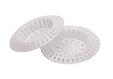 KitchenCraft Plastic Bath/Kitchen Sink Strainer Set, 7 cm (Pack of 2) - White
