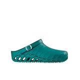 Scholl Unisex's Evo Medical Professional Clog, Grey, Emerald, 4/5 UK