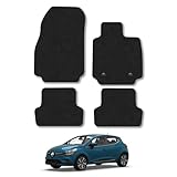 Renault Clio (2012-2019) Car Mats Accessories Tailored Fit Carpet Floor Mats Non Slip Black Trim Full Coverage Compatible Accessory Front Rear Set Anti Slip Granulated Backing Hand-Finished Clips