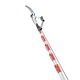 LINZI Telescopic Tree Pruner 7M with 350mm Extra Blade Extendable Long Reach Pole Pruning Saw Tree Loppers for Cutting Trimming High Branches Leaves Shrubs