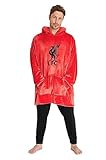 Liverpool F.C. Oversized Hoodie Blanket For Men, Official Football Gifts (Red)