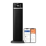 Philips 5000 Series Energy Efficient Connected Tower Fan Heater, 2000W, up to 50% energy savings, temperature display, 5 safety features, 4 modes, 60° oscillation, quiet, black & dark grey (CX5120/11)