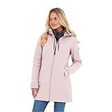 TOG24 Keld Lightweight Long Womens Softshell Jacket, Windproof, Showerproof Zip Up Outdoor Jacket with Hood, Fleece Lined For Warmth, Ideal for hiking, walking and everyday use