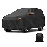 X AUTOHAUX Car Cover for Mazda CX-9 - Outdoor Waterproof Sun Rain Snow Hail Protection with Left Side Zipper - 210D-PU Material