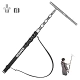 NEEWER Upgraded Microphone Boom Pole, 9.8ft/300cm Telescopic Carbon Fiber Mic Boom Arm with 5 Sections, 1/4” 3/8” 5/8” Screw Adapters, Cable Straps, Shoulder Strap & Storage Bag, MS-300C