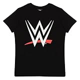 Popgear Boy's WWE Logo T-Shirt Black, 12 Years