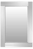 MirrorOutlet Large Venetian Bevelled Wall Mirror 3Ft3X2Ft3 100cm X 70cm, Silver