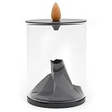 KIN Caldera - Concrete & Glass Minimalist Backflow Waterfall Incense Cone Burner - zen minded