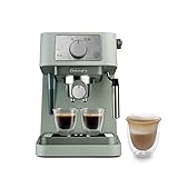 De'Longhi Manual Coffee Machine Stilosa EC260.GR, 15 Bar Pressure, Cappuccino System, Automatic Switch-Off, Compatible with ESE pods, 2 Level Tray, Capacity 1L, Green