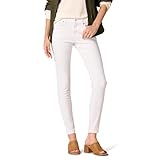 Amazon Essentials Women's Mid-Rise Stretchy Skinny Jean - Discontinued Colours, White, 8 Short
