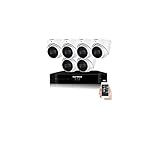 8MP ULTRA HD CCTV SYSTEM SPRO KIT INDOOR OUTDOOR 8CH 8 CHANNEL DVR UHD 4K MEGAPIXELS PTZ SUPPORT WHITE DOME 6X CAMERA 8 MP 2.8MM (6TB SURVEILLANCE HDD)