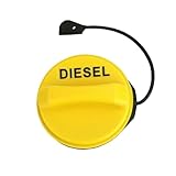 Oiieco Fuel Filler Cap LR053666 Replacement, Compatible with Land Rover Discovery 3 4 5, Range Rover Sport TDV6, Evoque, Jaguar XF – Durable Petrol Diesel Tank Cover (Yellow)