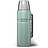 Thermos - Stainless King Duck Egg Travel Flask (1.2L), Premium Leak Proof Insulated Tea & Coffee Flask for Hot & Cold Drinks, Built-in Cup, Twist-Pour Stopper, BPA-Free, Durable Steel