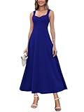 Brosloth Womens Wedding Guest Dresses Elegant Long Sweetheart Neckline Sleeveless Cocktail Dress, Royal Blue, XXL