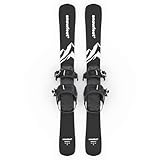 Short Skis for Snow | 99 cm | Skiblades Snowblades Skiboards Little Short Skis | Snowfeet* (BLACK | SNOWBOARD BINDINGS)
