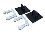 Soft Close Drawer Clips for Cooke & Lewis - 4 Piece Repair Kit - Fits B&Q IT Kitchens MFI - 2X Black Cover Clips & 2X White Front Clips - Fix Drawer Front