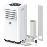 Air Conditioning Unit Portable Air Conditioner 9000 BTU 4-in-1 Dehumidifier, Cooling Fan with 2 Speeds, Digital Display & Remote Control, Window Kit, 24 Hour Timer for Room Up to 269sq.ft