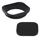 Haoge LH-B55T 55mm Square Metal Screw-in Lens Hood with Cap for Leica APO-Summicron-M 90mm f/2 ASPH E55, Summicron-R 50mm f2 E55, Summilux-R 50mm f/1.4 E55, Elmarit-R 28mm f2.8 35mm f/2.8 E55 Lens