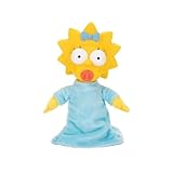 The Simpsons Maggie Plush 20cm by JAKKS Pacific, Officially Licensed, Soft Plush with Sculpted Head, Highly Detailed and Expressive Design, Collect the Entire Simpsons Family
