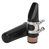 Clarinet Mouthpiece Kit, ABS Ligature Cushions Reed Cap for Woodwind Instruments, Perfect for Beginners and Teachers, Black Musical Accessories