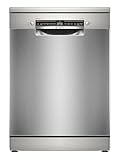 Bosch SMS4EMI06G Series 4, Free-Standing Dishwasher, B Energy Rated, 60 cm, 14 Place Settings, 9 Litre, ExtraDry, Silence Plus 42dB Quiet,Rackmatic Adjustable Basket, Silver Inox