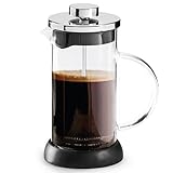 Blackmoor 350ml Glass Cafetiere French Press Coffee Maker, 1-2 Cups, Borosilicate Glass with Stainless Steel Precision Filter