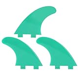 Shipenophy Stylish Light Weigh Surfboard Thruster G5 Surfboard Fin,for Funnelboards/Longboards Using Fcs Style Fins(green, G5)