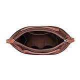 Handbag Organizer Insert Compatible with MCM Liz Tote Bag Nylon Liner Tote Bag Liner Bag Organizer(Coffee,S)