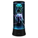 POYO LED Fantasy Jellyfish Lava Lamp - Round Real Jellyfish Aquarium Lamp - 7 Colours Setting Jellyfish Aquarium Mood Light Decoration for Home Office Decoration Great Gifts for Kids