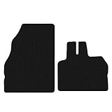 Carsio Car Mats For Renault Kangoo Van 2009+ Onwards 3mm 2pc Set Tailored Fit Rubber Floor Mat Complete Accessory Black Custom Fitted - Anti-Slip Backing, Heavy Duty & Waterproof