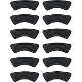 Lansonee 6 Pairs Soft Comfortable Heel Liners Self Adhesive Shoe Insoles Stickers Foot Care Protector (Black)