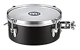 Meinl Percussion Drummer Snare Timbales - Drum with 10-inch Diameter - With Snare and Mount - Steel, Black (MDST10BK)