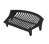 Stax Hearth & Home Cast Iron Fire Grate for 16 Inch Opening Heavy Duty Fire Log Coal Fireplace Rack, Black