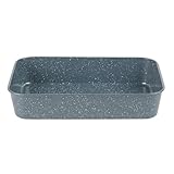 Russell Hobbs RH01832EU Nightfall Stone Roaster - 39cm Non-Stick Roasting Tray, Lightweight Carbon Steel Ovenware, Deep Sides for Meat & Vegetables, Large Oven Tin, Oven Safe to 220°C, Blue Marble