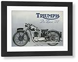 Media Storehouse Triumph De Luxe 3T Motorbike Framed Print circa 1962 - Modern Frame 22"x18" (58x48cm) (32264310)