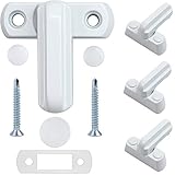 4 Pack Sash Jammer Blocker - Door & Window Lock Anti Theft - Additional Home Security for PVC/uPVC Windows and Doors - White