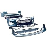 Front Rear Lip Bumper Cover Compatible with Audi A6 S6 Full Body Kit 2019 2020 2021 RS6 Style ABT Splitter