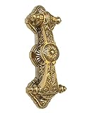 Castelion® Large Solid Brass Sunflower Door Knocker | Traditional Victorian Style | High Quality Decorative Home Accessories | Ornate Door Knocker for Front Door | Easy to Install | 24cm (9.5")