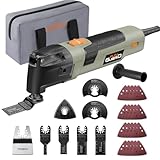 Funguard Oscillating Multi Tool 300W, 6 Variable Speeds 22000 OPM Electric Saw with 3.5°Oscillation Angle, Quick Change Blade System,30pcs Accessories for Cutting, Sanding, Grinding, Scraping